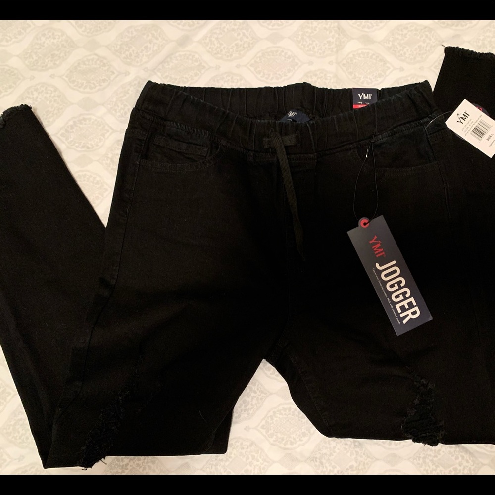 YMI distressed joggers